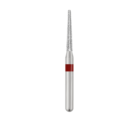 Piranha Diamond Single-Use Burs, FG, Needle, # 858-014, 1.4 mm, Fine, Red, 25/Pk, 858-014F