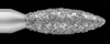 Piranha Diamond Single-Use Burs, FG, Flame, # 868-018, 1.8 mm, Coarse, Green, 25/Pk, 868-018C