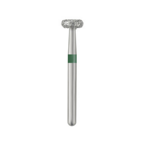 Piranha Diamond Single-Use Burs, FG, Wheel, # 909-040, 4.0 mm, Coarse, Green, 25/Pk, 909-040C