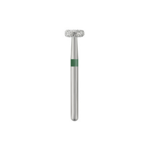 Piranha Diamond Single-Use Burs, FG, Wheel, # 909-042, 4.2 mm, Coarse, Green, 25/Pk, 909-042C
