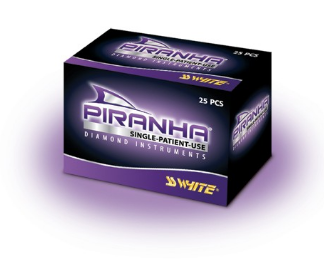 Piranha Diamond Single-Use Burs, FG, Round, # KS23, 2.3 mm, Super Coarse, Black, 25/Pk, KS23-SC