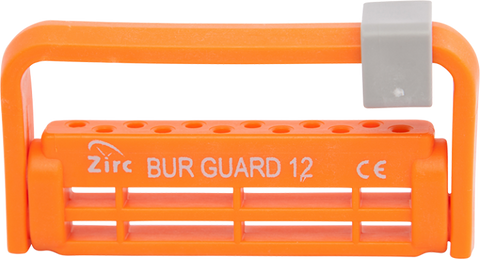 Steri-Bur Guard Plastic Bur Block, 12-Hole, Neon Orange, 1/Pk, 50Z406Q