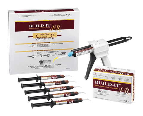 Build-It Fiber-Reinforced Core Build-Up Material, Dual-Cure, Mini Mix Syringe, 4 ml, Opaceous White, 4/Pk, N32FE