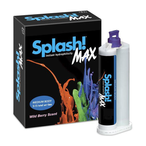 Splash! Max VPS Impression Material Cartridge, Medium Body, Half-Time Set, 50 ml, Wild Berry, 2/Pk, SPD1615