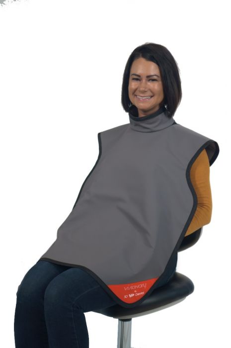 Lead Apron, Adult, with Collar, Surf Green, 1/Pk, XR714