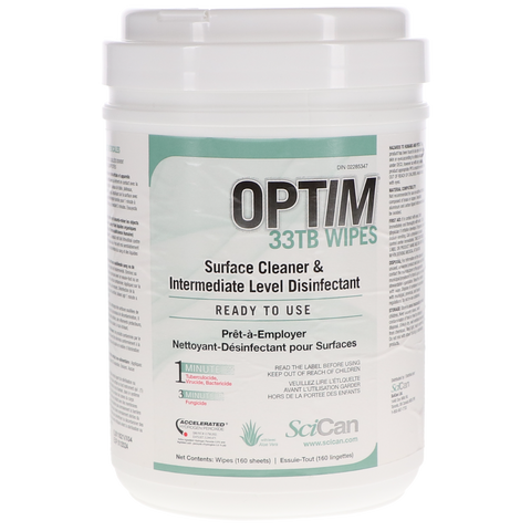 Optim 33TB, Disinfectant Wipes, Aloe Scent, 160/Pk, SCI33W12-ALOE