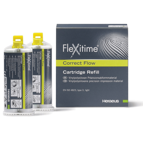 Flexitime VPS Impression Material, Cartridge Refill, Medium Flow, 50 ml, 2/Pk, 40005041 (Exp. 01/08/2025)