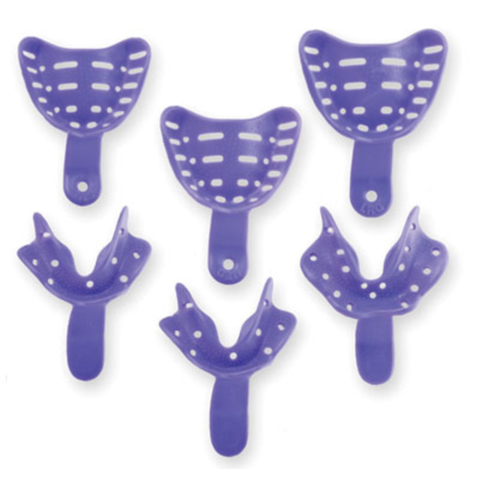 Edentulous Tray Aways Disposable Perforated Impression Trays, # 4, Medium, Lower, 12/Pk, 0921701