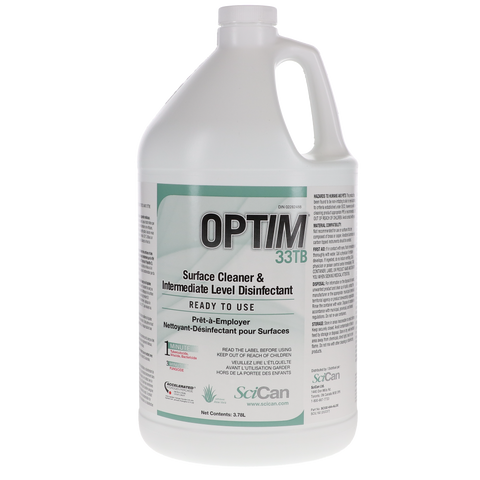 Optim 33TB, Disinfectant Liquid, 4 L Bottle, Aloe Scent, 1/Pk, SCI334X4-ALOE