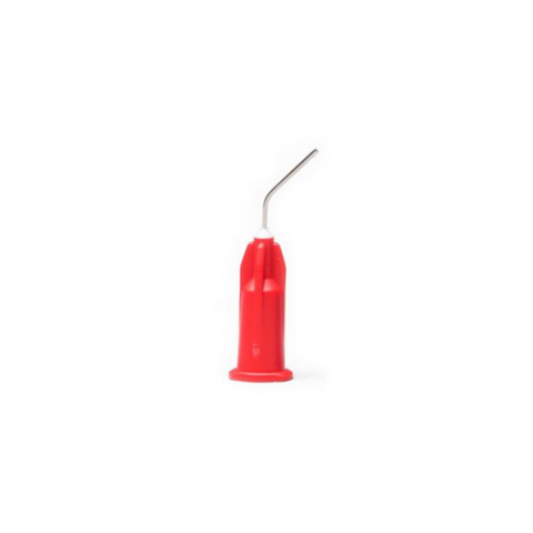 Pre-Bent Syringe Applicator Tips, 23 Ga, 1/2", Red, 20/Pk, 23R20