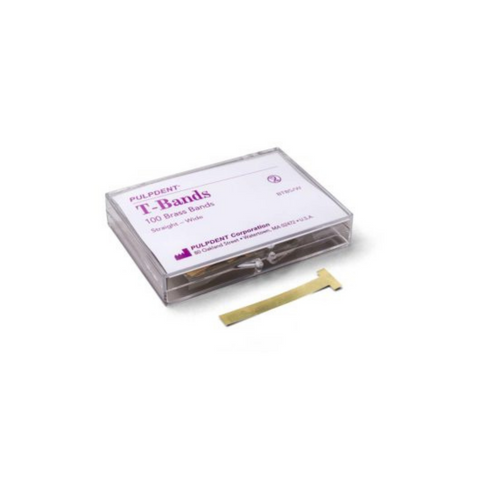 T-Bands, Curved/Wide, Stainless, .002"/.05 mm, 100/Pk, BTSC/W