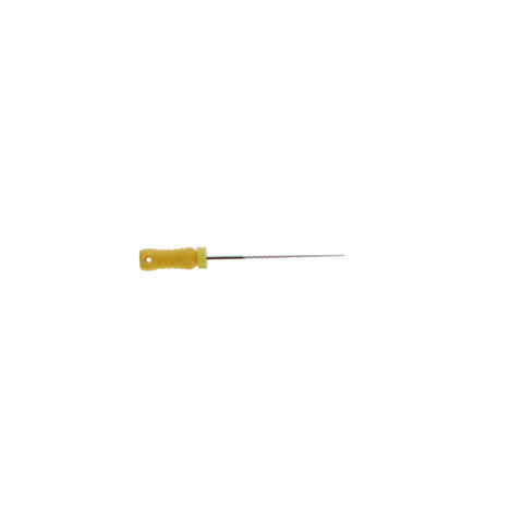 Hedstrom Files, Stainless Steel, 25 mm, # 20, Yellow, 6/Pk