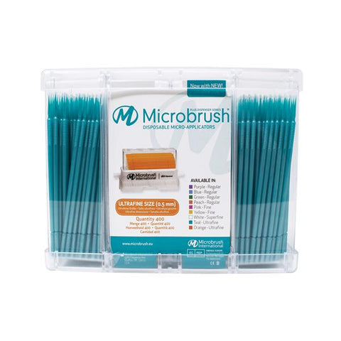 Microbrush Plus Micro-Applicator Dispenser Refills, Ultra Fine, Teal, 400/Pk, PU400TE