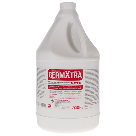 GermXtra Hard Surface Disinfectant, Broad Spectrum, 4 L, Garden Mint, 1/Pk, GMXX-L