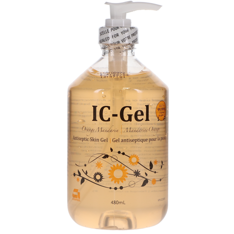 IC-Gel Antiseptic Skin Gel, 480 ml, Orange Mandarin, 1/Pk, IC-GEL-L-MAN