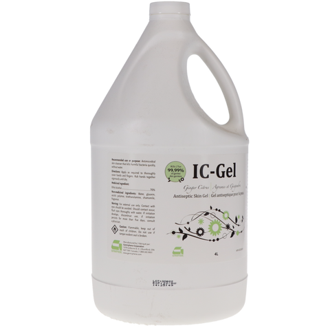 IC-Gel Antiseptic Skin Gel, 4 L, Ginger Citrus, 1/Pk, IC-GEL-XXL-GC