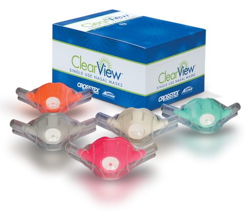 ClearView Single-Use Nasal Masks, Adult, Birthday Bubblegum, 12/Pk, 33035-12