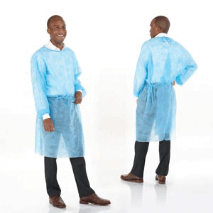 SafeWear Form-Fit Disposable Isolation Gown, Extra Large, Bright Blue, 12/Pk, 8114-D (Discontinued)