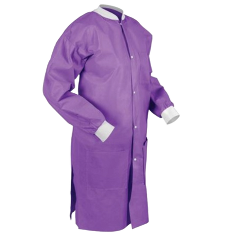 SafeWear Disposable High Performance Lab Coat Large Plum Purple, 8109-C, Infection Control, Apparel