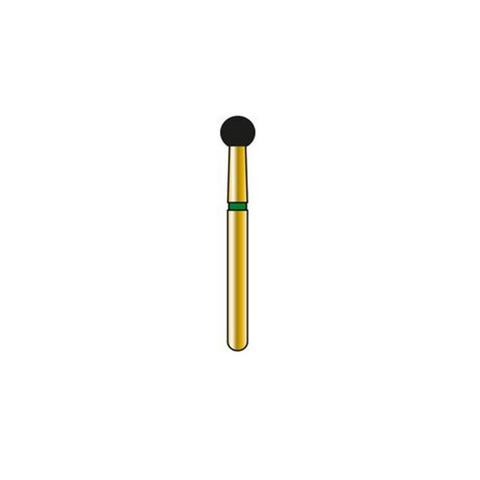 Alpen Multi-Use Diamond Burs, FG, Round, # 801, 2.7 mm, Coarse, Green, 5/Pk, 60031891
