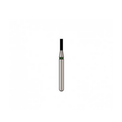 Alpen x1 Single-Use Diamond Burs, FG, Flat End Cylinder, # 835, 1.0 mm, Coarse, Green, 25/Pk, X835C010