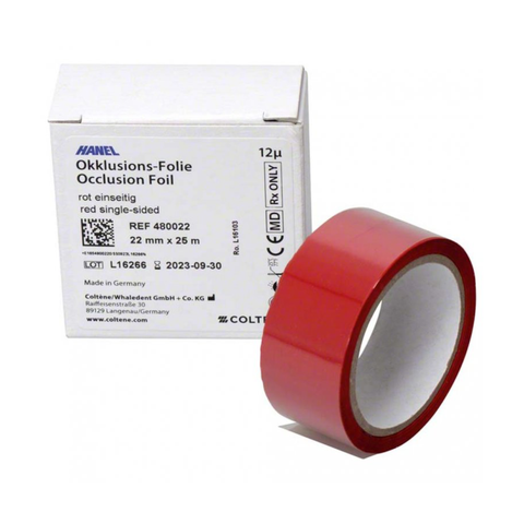 Hanel Occlusion Foil Roll, Two-Sided, 12 microns, 22 mm ? 25 m/Roll, 480042