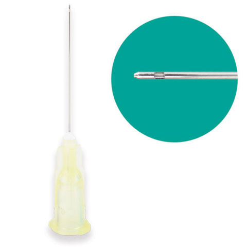 Probevac Irrigator Needle Tips, Max-i-Probe-Style, Closed-End, 27 Ga, Yellow, 100/Pk, INT-P27