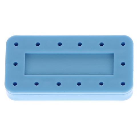 Magnetic Bur Block, 14-Hole, Rectangular, Blue, 1/Pk, 400BR-2