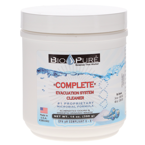 Bio-Pure eVac System Maintenance Cleaner, Powder, 14 oz, 1/Pk, 2801002