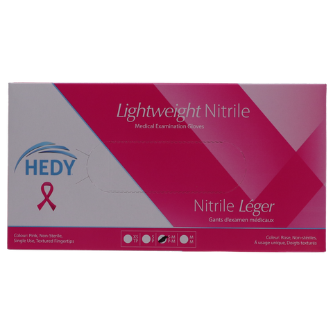 Lightweight Nitrile Exam Gloves, Powder-Free, Medium, Pink, 100/Box, 110NPFP-30