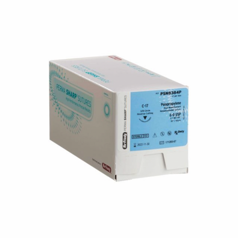 Perma Sharp Suture Polypropylene Non-Absorbable, PSN8384P, Surgical Products, Sutures