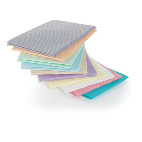Medicom - Dry-Back Plus Medicom Aqua plain rectangle (13" x 18") 3 ply Paper/1 ply Poly, 8389