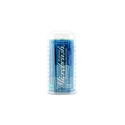 Microbrush Tube Series Micro-Applicators, Regular, Short, Blue, 100/Pk, WMRB
