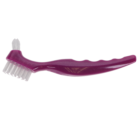 Plasdent - CareBrush Assorted Color Angled Standard Denture Brushes With Ergonomic Handle, 20040-A, Preventives, Denture Bushes