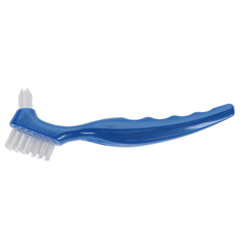 Plasdent - CareBrush Blue Angled Standard Denture Brushes With Ergonomic Handle 12/Pack, 20040-2, Preventives, Denture Bushes