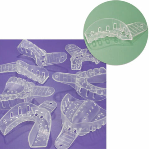 Excellent Crystal Impression Trays - Perforated, # 8 Upper Left/Lower Right, 12/Pk, ITC-ULLR