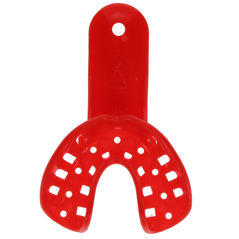 Excellent Colors Ortho Impression Trays - Perforated, # 1 Small Lower, Child, Red, 25/Pk, ITO-1L