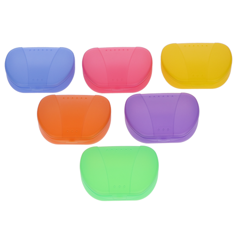 Plasdent - Retainer Boxes - Translucent Tropical Colors 12/Box. Feature precise, TC2002-TCA, Orthodontic, Retainer & Denture Boxes