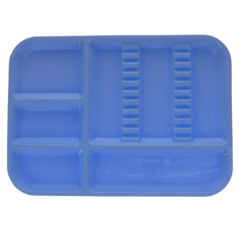 Plastic Set-Up Trays, Ritter, Divided, # B, 13 1/2" x 9 5/8" x 7/8", Baby Blue, 1/Pk, 300BDS-2PS