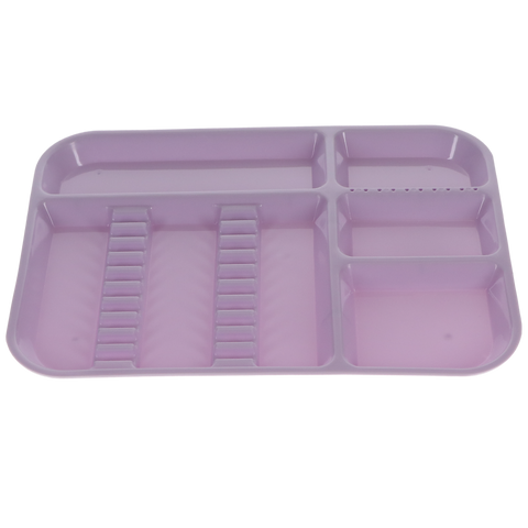 Plastic Set-Up Trays, Ritter, Divided, # B, 13 1/2" x 9 5/8" x 7/8", Pastel Lilac, 1/Pk, 300BDS-10PS