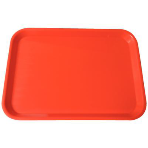 Plastic Set-Up Trays, Ritter, Flat, # B, 13 3/8" x 9 5/8" x 7/8", Flame, 1/Pk, 300BF-5