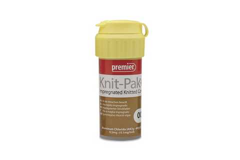 Knit-Pak+ Impregnated Retraction Cord, Knitted, Aluminum Chloride, Blue, 100" 1/Pk, 9007564