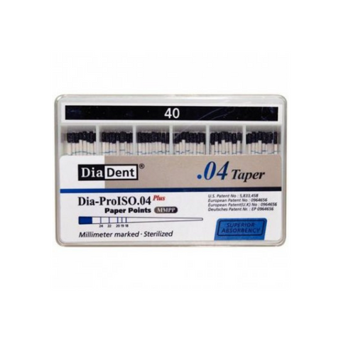 Paper Points, Non-Marked, Dia-ProISO GT .04 #40, Spillproof, 100/Pk, 210-S608