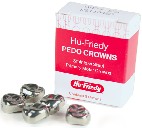 SS Crowns Upper Left Primary 1st #4 5/Pk, SSC-ULD4