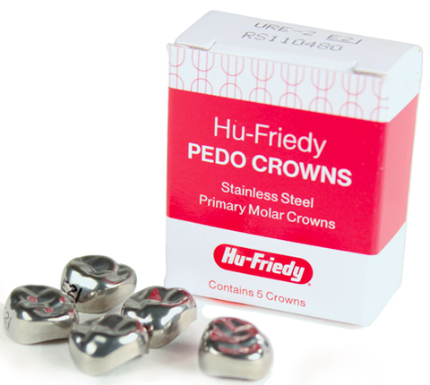 SS Crowns Upper Left Primary 2nd 4 5/Pk, SSC-ULE4, dental Crowns, Crown Forms