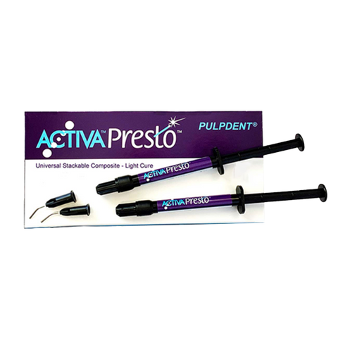 ACTIVA Presto Universal Stackable Composite, LC, Syringe Kit, Universal Viscosity, 1.2 ml, A3.5, 2/Pk, VPF1A3, VPF1A35