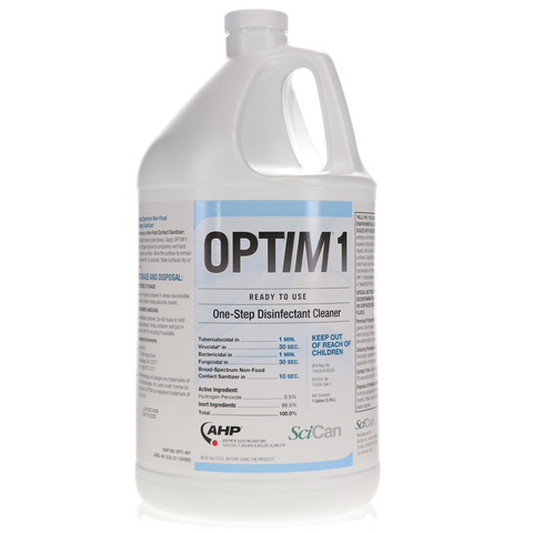 Optim 1, Disinfectant Liquid, 4 L Bottle, Unscented, 1/Pk, SCI14X4