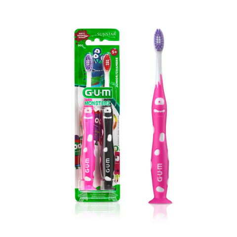 GUM Kids' Monsterz Manual Toothbrush, 12/Pk, 901P