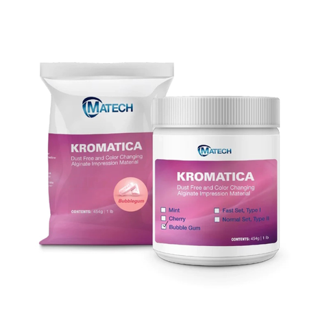 Kromatica Color-Changing Alginate Impression Material, Dust-Free, Fast Set, Container, 1 lb, Bubblegum, 305-123