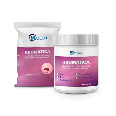 Kromatica Color-Changing Alginate Impression Material, Dust-Free, Fast Set, Container, 1 lb, Cherry, 305-121